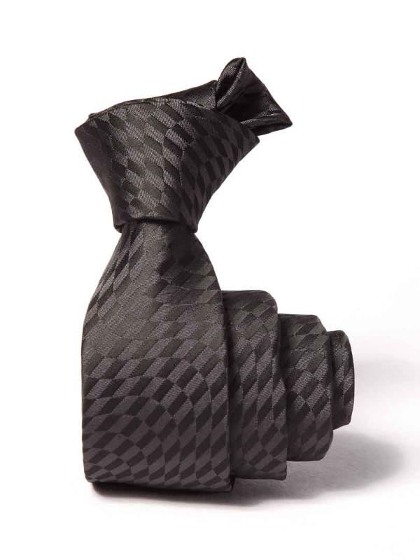ZOD! Structure Dark Grey Microfibre Tie