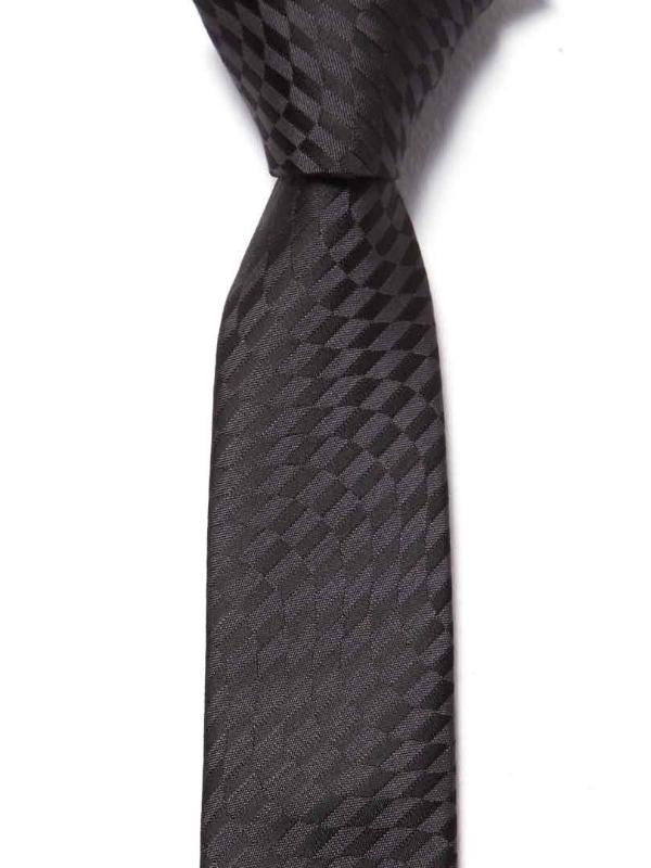 ZOD! Structure Dark Grey Microfibre Tie
