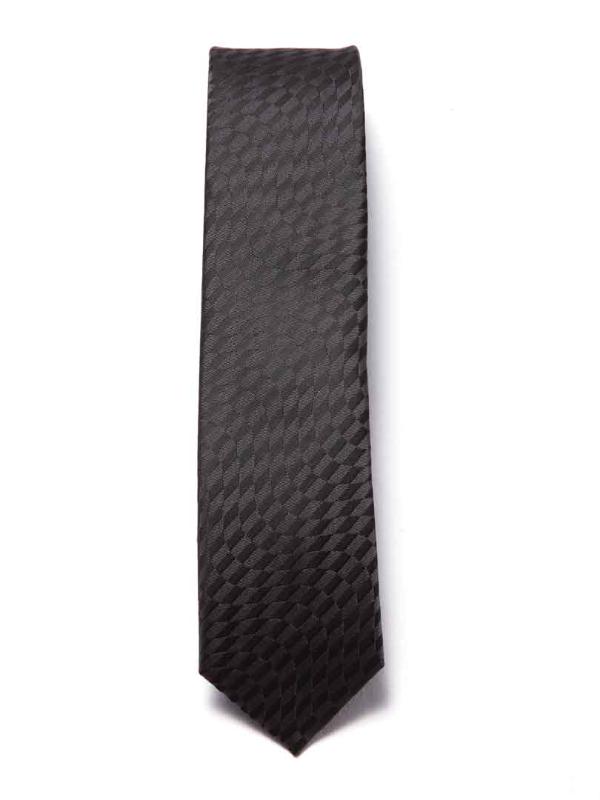 ZOD! Structure Dark Grey Microfibre Tie