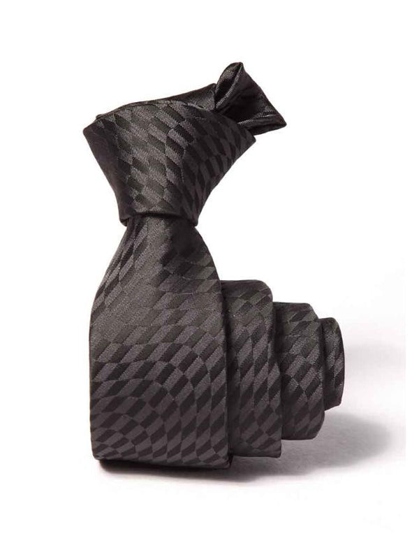 ZOD! Structure Dark Grey Microfibre Tie