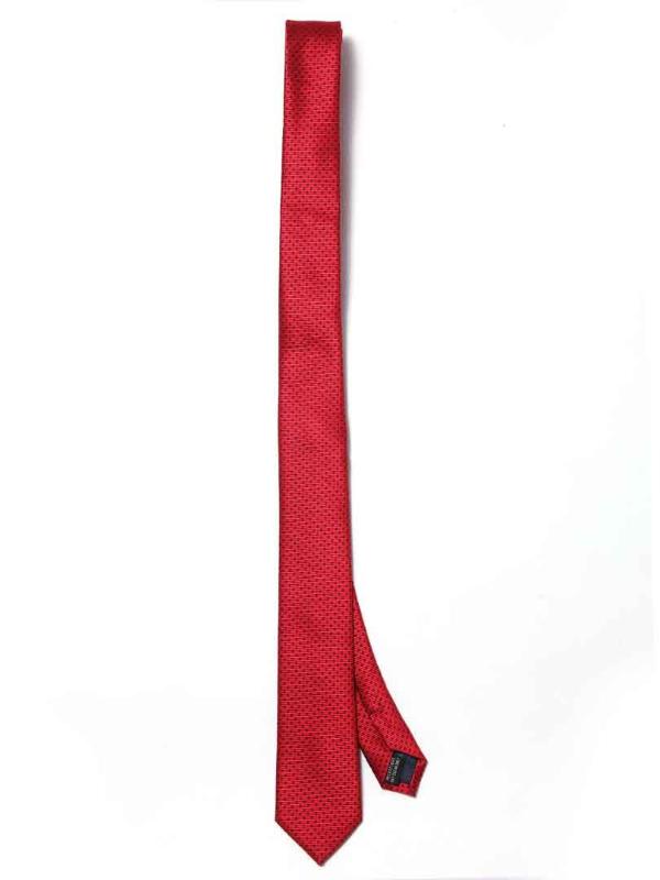ZOD! Structure Red Microfibre Tie