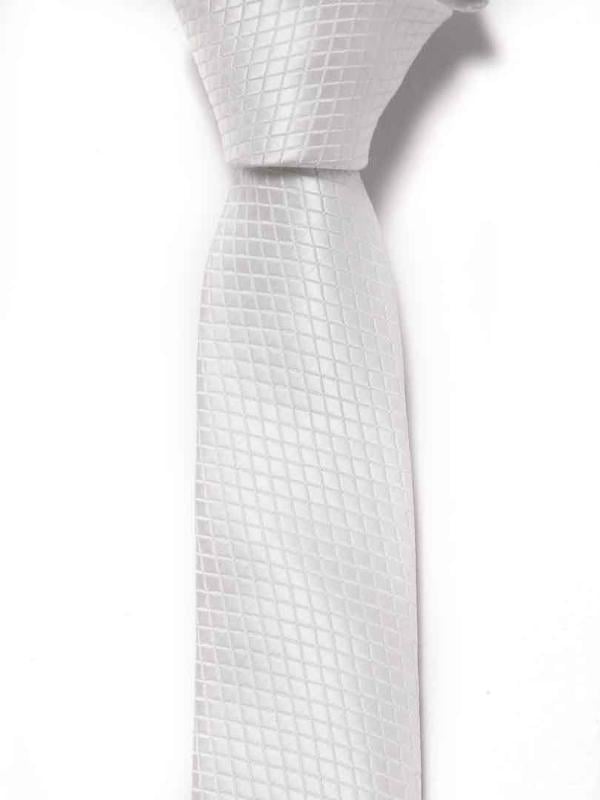 ZOD! Structure White Microfibre Tie