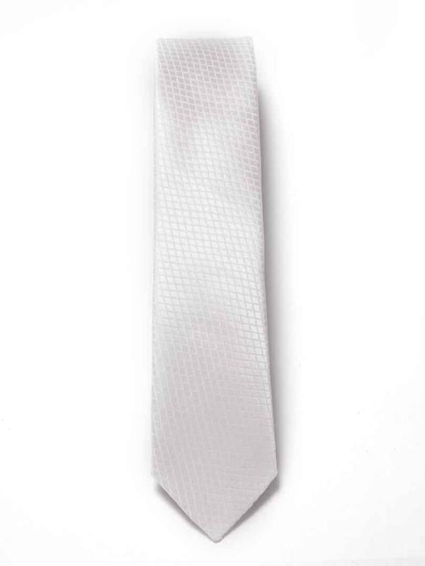ZOD! Structure White Microfibre Tie