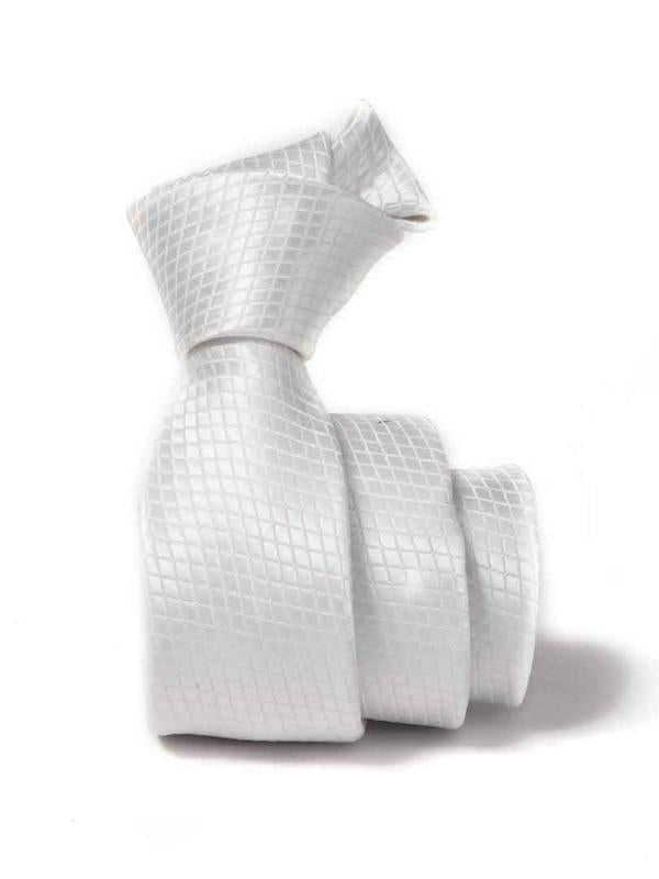 ZOD! Structure White Microfibre Tie